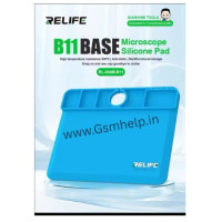 RELIFE RL-004M-B11 Black Color Base Microscope Silicone Pad High Temperature Resistance 500℃ Anti-static For Phone Motheboard Repair