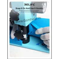 RELIFE RL-004M-B11 Black Color Base Microscope Silicone Pad High Temperature Resistance 500℃ Anti-static For Phone Motheboard Repair