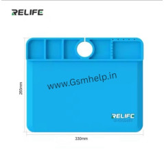 RELIFE RL-004M-B11 Black Color Base Microscope Silicone Pad High Temperature Resistance 500℃ Anti-static For Phone Motheboard Repair