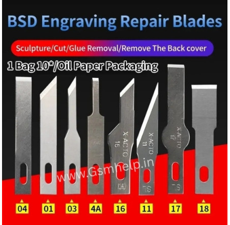 10Pcs No 4A Carving Blades For CPU PCB Glue Cutting Blade For PCB Repair 10Pcs No 4A Carving Blades For CPU PCB Glue Cutting Blade For PCB Repair