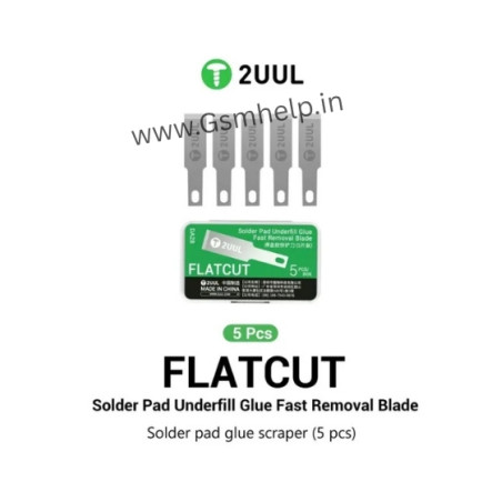 2UUL DA28 FlatCut Solder Pad Glue Removal Blades for Mobile Motherboard & PCB Repair