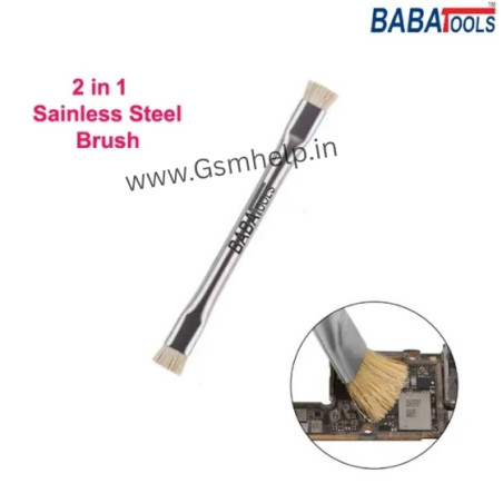 BABA 2 in 1 Stainless Steel PCB Board Cleaning Brush for Mobile Mainboard Computer Motherboard Circuit Board Cleaning