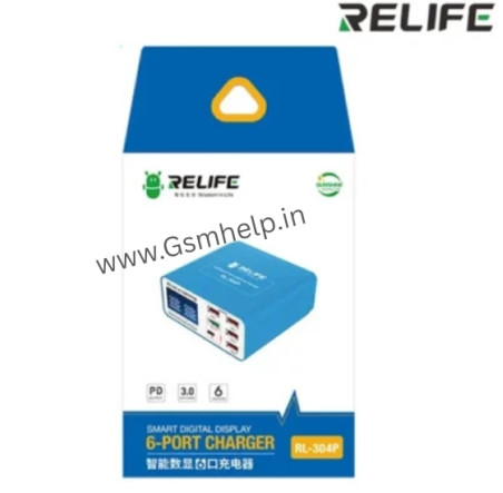 Relife RL304P Smart Digital Display 6 Port Charger