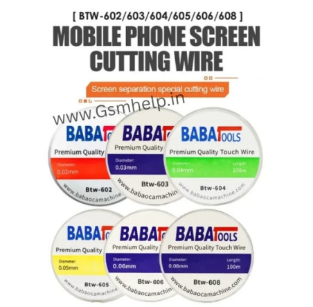 Baba BTW-602 0.02mm Cutting Wire Touch Separator Hard Steel Cutting Wire L100M Baba BTW-602 0.02mm Cutting Wire Touch Separator Hard Steel Cutting Wire L100M
