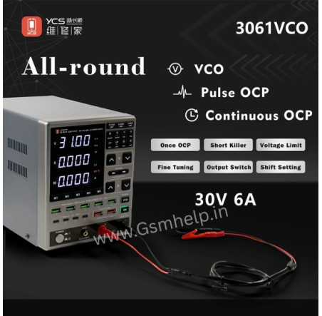 YCS 3061VCO Adjustable Digital Display DC Power Supply (30V / 6A) YCS 3061VCO Adjustable Digital Display DC Power Supply (30V / 6A)