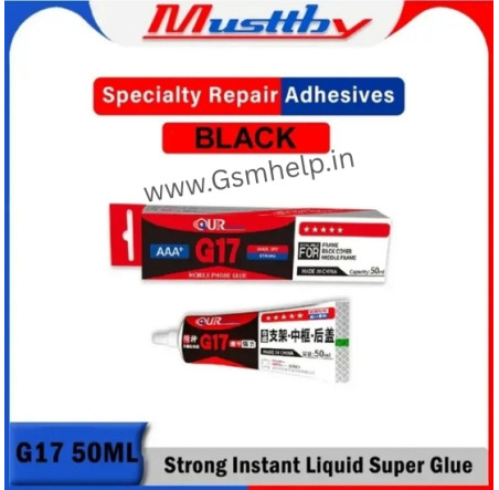 AAA+ G17 Quick Dry Strong Adhesive Glue For Back Cover /Middle Frame Mobile Phone Glue 50ML (Black)