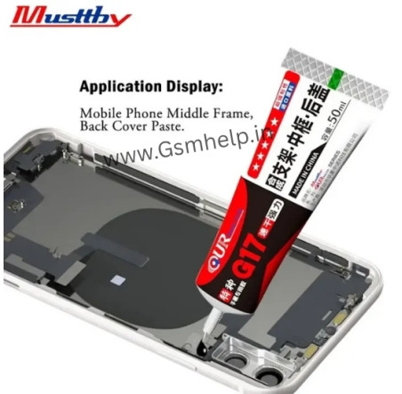 AAA+ G17 Quick Dry Strong Adhesive Glue For Back Cover /Middle Frame Mobile Phone Glue 50ML (Black)