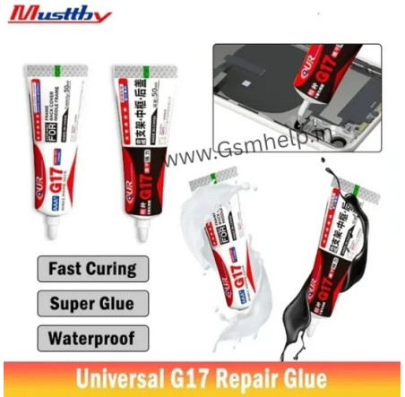 AAA+ G17 Quick Dry Strong Adhesive Glue For Back Cover /Middle Frame Mobile Phone Glue 50ML (Black)