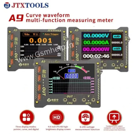 JTX A9 Digital Waveform Ammeter Voltage And Current Tester