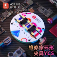 YCS GHKJ Universal Mobile Phone Motherboard Circular Glass PCB Fixture Stand