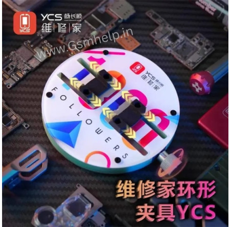 YCS GHKJ Universal Mobile Phone Motherboard Circular Glass PCB Fixture Stand