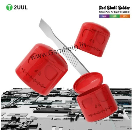 2uul Red Skull Solder Paste-183c-50g Tin Paste for Mobile phone Repair