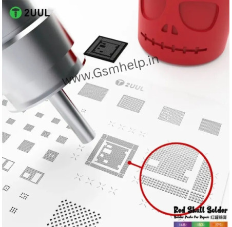 2uul Red Skull Solder Paste-183c-50g Tin Paste for Mobile phone Repair