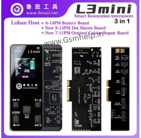 LuBan L3 Mini Face ID Battery Repair Programmer for iPhone 6-14Pro Max Face ID & Battery Data Detection