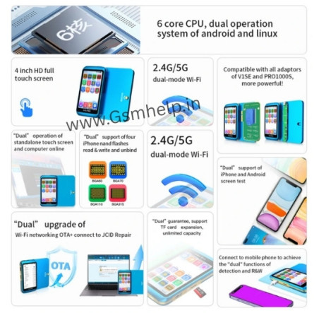 JCID V1S PRO PROGRAMMER FOR IPHONE X TO 14PM NAND REPAIR WITH 3 MODULES - BGA315 BGA110 BGA70 JCID V1S PRO PROGRAMMER FOR IPHONE X TO 14PM NAND REPAIR WITH 3 MODULES - BGA315 BGA110 BGA70