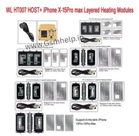 WL Preheater WLHT007 intelligent Mainboard Layered Soldering Station With iPhone X-15PM Modules