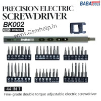 BABA BK002 44 in 1 Fine Grade Double Torque Adjustable Electric Screwdriver With LED Light
