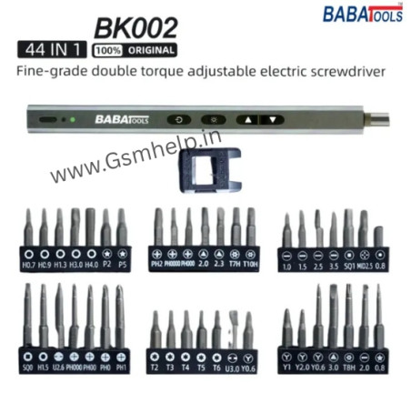BABA BK002 44 in 1 Fine Grade Double Torque Adjustable Electric Screwdriver With LED Light
