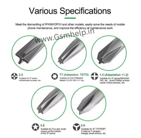 RELIFE RL-728A Screwdriver Set for Phone and Laptop Repair Strong Magnetic Disassembly Tools
