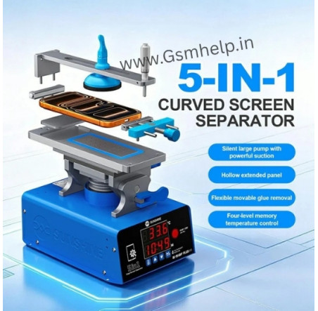SUNSHINE S-918F Plus V2.0 5-in-1 LCD Screen Separator Curved Flat Screen Heating Glue Removal Repair Tool 
