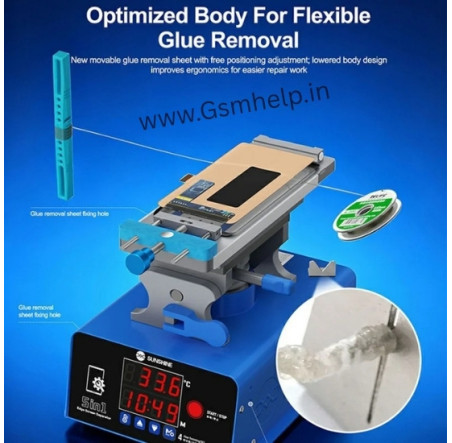 SUNSHINE S-918F Plus V2.0 5-in-1 LCD Screen Separator Curved Flat Screen Heating Glue Removal Repair Tool 