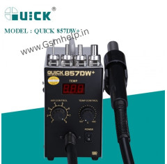 QUICK 857DW+ Lead Free Adjustable Hot Air Heat Gun With Helical Wind 580W SMD Rework Station