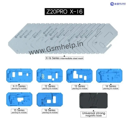 Mijing Z20 PRO iPhone X to 17 Pro Max Motherboard Middle Layer Stencil Kit Mijing Z20 PRO iPhone X to 17 Pro Max Motherboard Middle Layer Stencil Kit