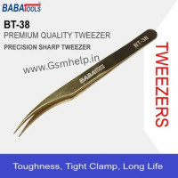 BABA BT-38 Precision Sharp Tweezer Stainless Steel Curve Tweezer