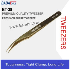 BABA BT-38 Precision Sharp Tweezer Stainless Steel Curve Tweezer