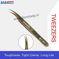 BABA BT-38 Precision Sharp Tweezer Stainless Steel Curve Tweezer