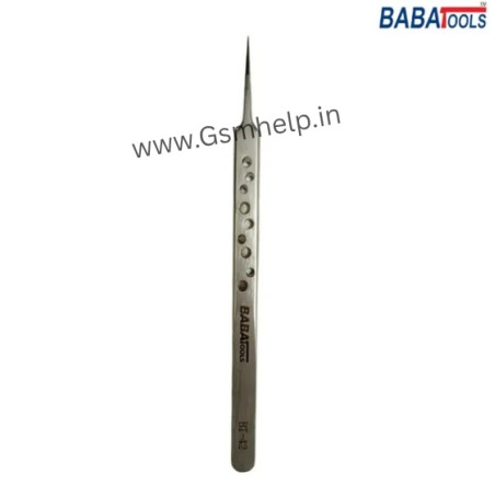 BabaTools BT-42 Precision Straight Tweezer High Hardness Tweezer